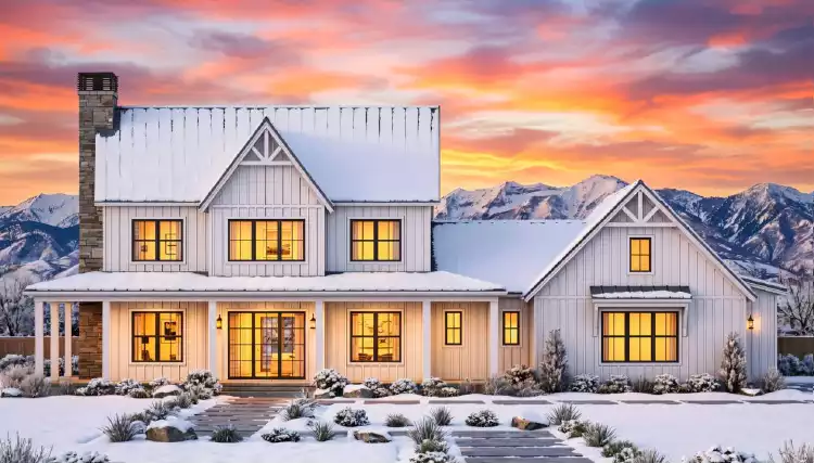 image of farmhouse plan 9176