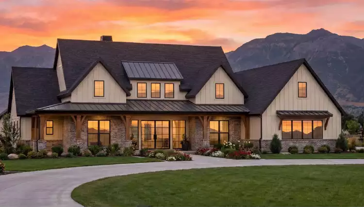 image of large ranch house plan 9177