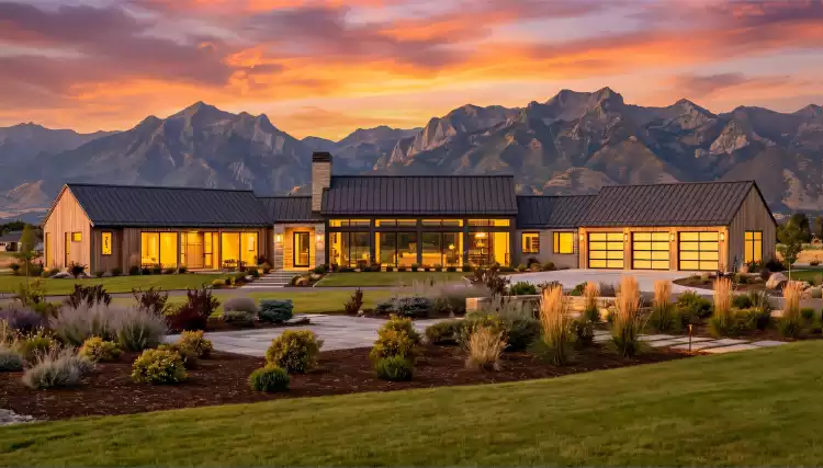 image of mid century modern house plan 9178