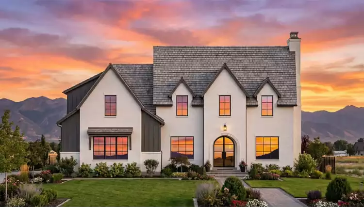 image of large french country house plan 9179