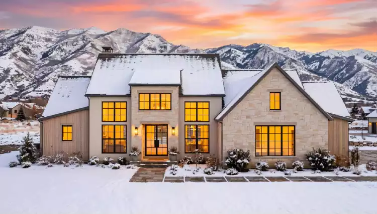 image of single story ranch house plan 9182