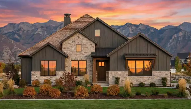image of single story traditional house plan 9239