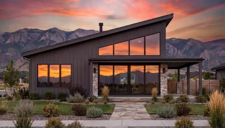 image of small modern house plan 9257