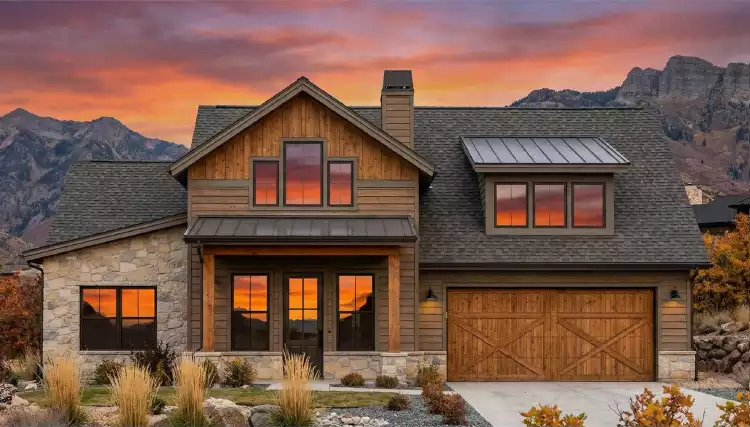image of single story ranch house plan 9259