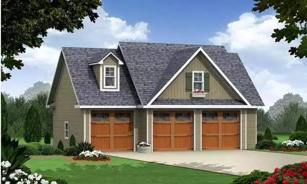 image of garage house plan 4204