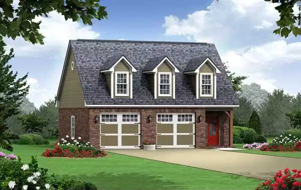 image of garage house plan 4205