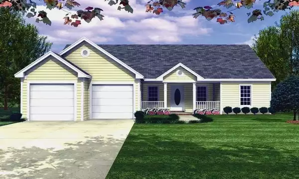 image of 1001 - 1500 square feet house plan 5864