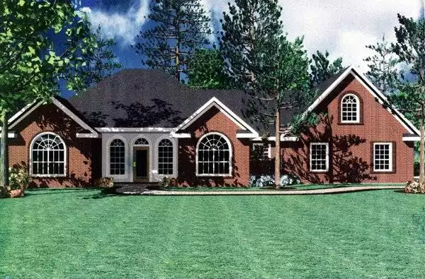 image of single story country house plan 5687