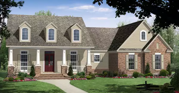 image of 1.5 story house plan 6671
