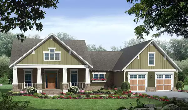 image of affordable craftsman house plan 7142