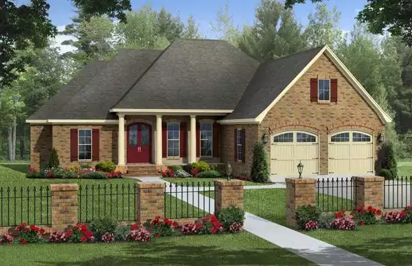 image of affordable country house plan 1023