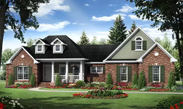 image of single story country house plan 5278