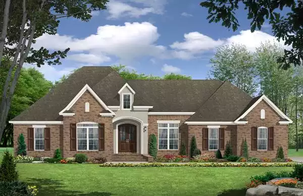 image of french country house plan 7132