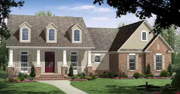 image of 1.5 story house plan 6673