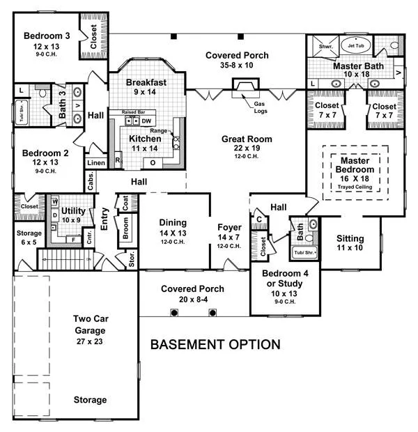 Basement Option Floorplan