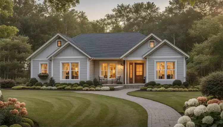 image of small modern farmhouse plan 11131