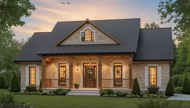 image of small modern farmhouse plan 11133