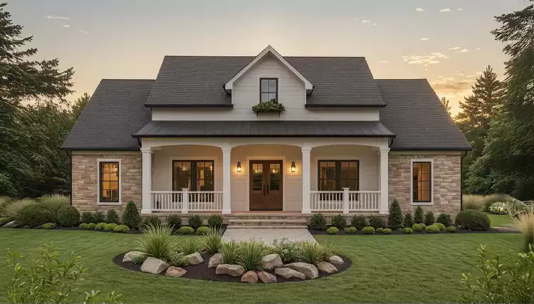 image of 1.5 story house plan 11135