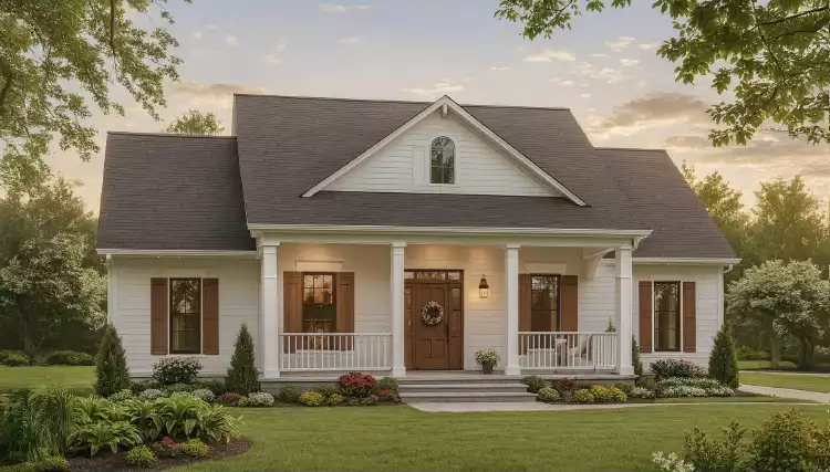 image of small modern farmhouse plan 11212