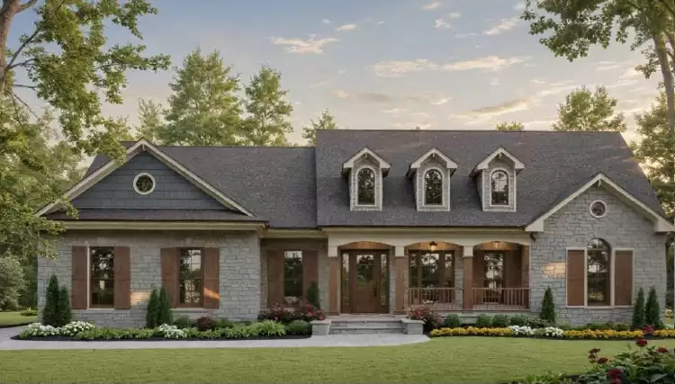 image of small modern farmhouse plan 11213