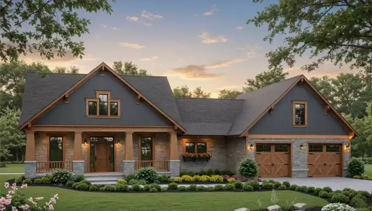 image of split-level house plan 11214