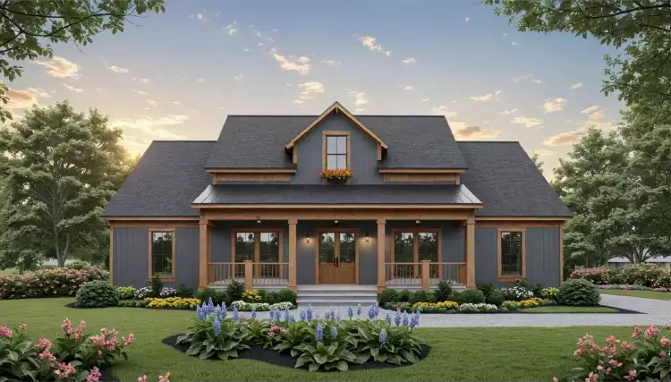 image of small modern farmhouse plan 11260