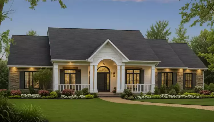 image of 1.5 story house plan 11595