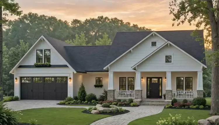 image of small ranch house plans with porches plan 12172