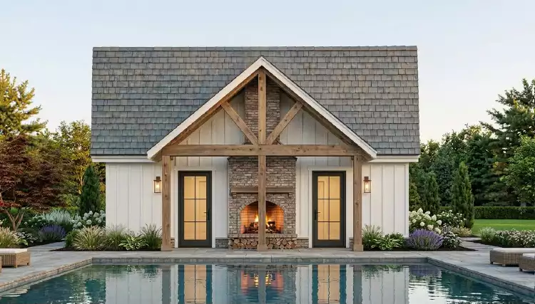 image of pool house plan 12311