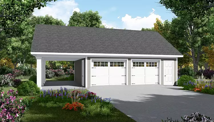 image of garage house plan 4541
