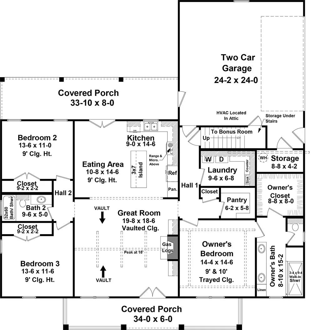Country Style House Plan - 2 Beds 2 Baths 2706 Sq/Ft Plan #923-385 -  Eplans.com, image size:1000x1053