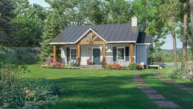 image of tiny farmhouse plan 5014