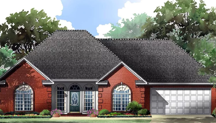 image of single story country house plan 7846