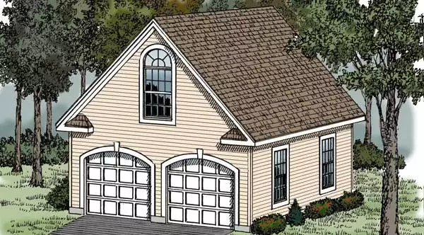 image of garage house plan 5136