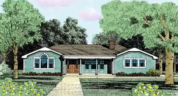 image of small ranch house plan 3870