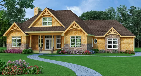 image of small lake house plan 9233
