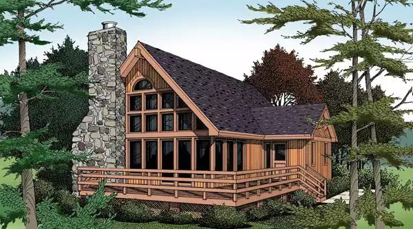 image of small lake house plans with loft plan 3888