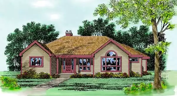 image of small ranch house plan 3892