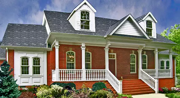 image of single story farmhouse plan 4610