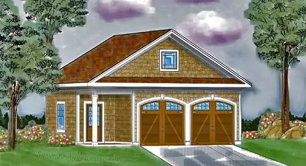 image of garage house plan 6331