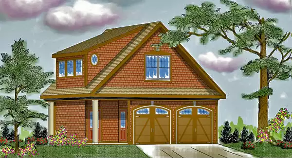image of garage house plan 6332