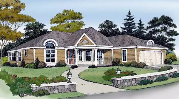 image of ranch house plan 3433