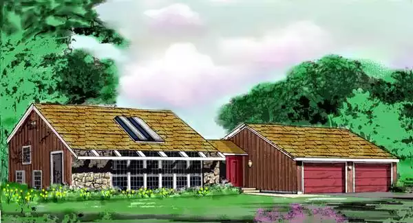 image of small modern house plan 3820