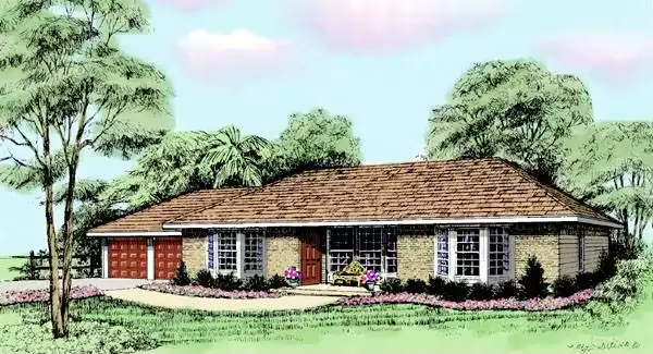 image of small ranch house plan 3725