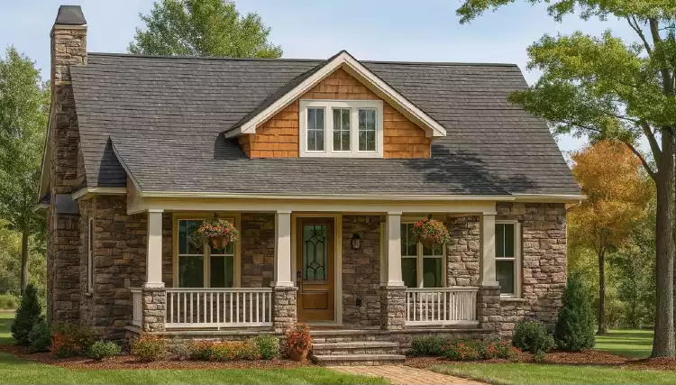 image of lake house plan 6643