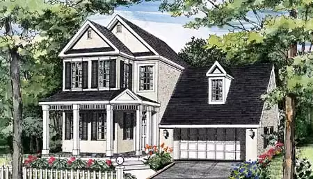 image of colonial house plan 3849