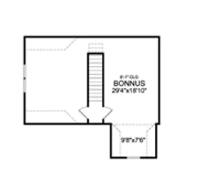 Second Floor Plan, Bonus Room