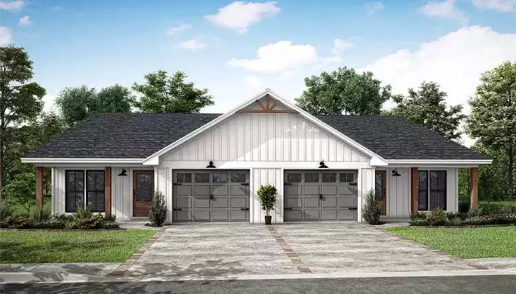 image of duplex house plan 10076