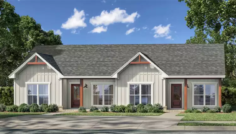 image of duplex house plan 10174