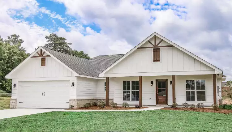 image of small modern farmhouse plan 10295